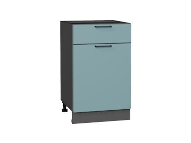 Шкаф нижний с 1 ящиком Флэт 500 Grey-green In 2S / Graphite