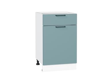 Шкаф нижний с 1 ящиком Флэт 500 Grey-green In 2S / Белый