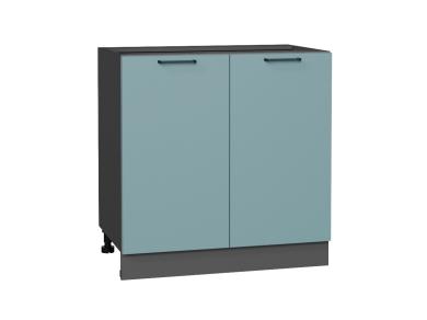 Шкаф нижний Флэт 800 Grey-green In 2S / Graphite