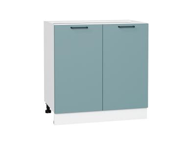 Шкаф нижний Флэт 800 Grey-green In 2S / Белый
