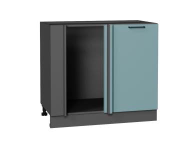 Шкаф нижний угловой Флэт 990М Grey-green In 2S / Graphite