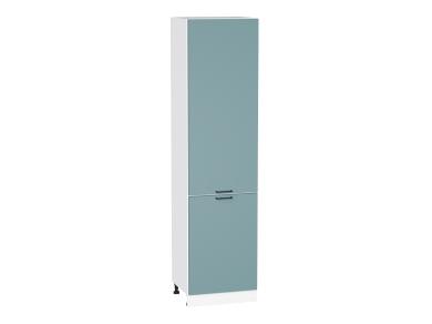 Шкаф пенал Флэт 600Н (для верхних шкафов 920) Grey-green In 2S / Белый
