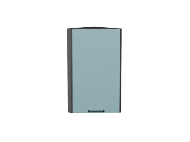 Шкаф верхний торцевой Флэт 300 Grey-green In 2S / Graphite