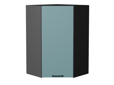 Шкаф верхний угловой Флэт 590Н Grey-green In 2S / Graphite
