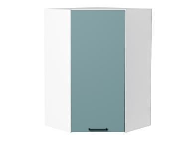 Шкаф верхний угловой Флэт 590Н Grey-green In 2S / Белый