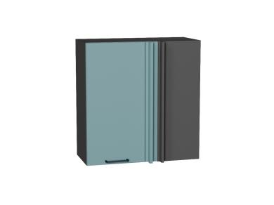 Шкаф верхний прямой угловой Флэт 700 Grey-green In 2S / Graphite