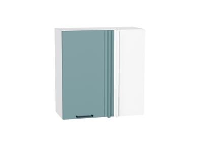 Шкаф верхний прямой угловой Флэт 700 Grey-green In 2S / Белый