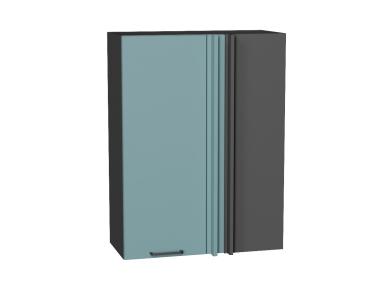 Шкаф верхний прямой угловой Флэт 700Н Grey-green In 2S / Graphite