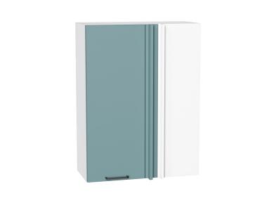 Шкаф верхний прямой угловой Флэт 700Н Grey-green In 2S / Белый