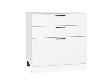 Шкаф нижний с 3-мя ящиками Флэт 800 White In 2S / Белый