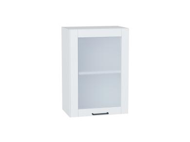 Шкаф верхний со стеклом Флэт 500 White In 2S / Белый