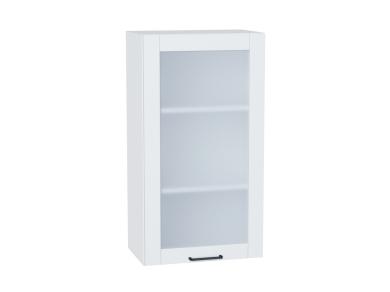 Шкаф верхний со стеклом Флэт 500Н White In 2S / Белый
