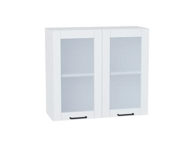 Шкаф верхний со стеклом Флэт 800 White In 2S / Белый