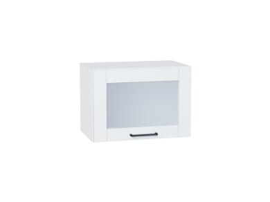 Шкаф верхний горизонтальный со стеклом Флэт 500 White In 2S / Белый