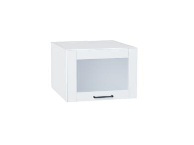 Шкаф верхний горизонтальный с увеличенной глубиной со стеклом Флэт 510 White In 2S / Белый