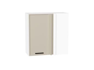 Шкаф верхний прямой угловой Фрейм 700 Cream Silk / Белый