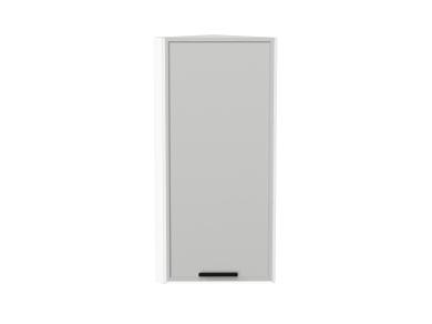 Шкаф верхний торцевой Фрейм 300Н Grey Silk / Белый
