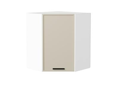 Шкаф верхний угловой Фрейм 590 Cream Silk / Белый