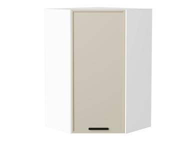 Шкаф верхний угловой Фрейм 590Н Cream Silk / Белый