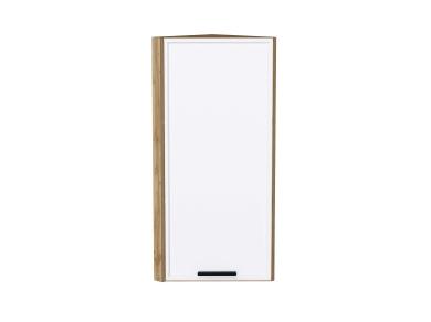 Шкаф верхний торцевой Фрейм 300Н White Silk / Дуб Вотан