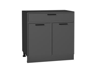 Шкаф нижний с 1 ящиком Фрейм 800 Stormy Silk / Graphite