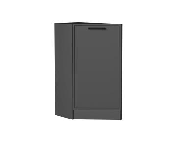 Шкаф нижний торцевой Фрейм 300 (прав.) Graphite / Stormy Silk