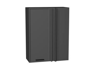 Шкаф верхний прямой угловой Фрейм 700Н Stormy Silk / Graphite