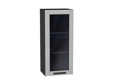 Шкаф верхний со стеклом Глетчер 400Н Гейнсборо Силк / Graphite