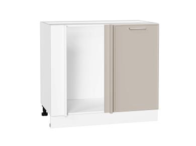 Шкаф нижний угловой Квадро 990М Кашемир / Белый