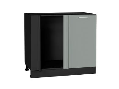 Шкаф нижний угловой Квадро 990М Аквамарин / Graphite