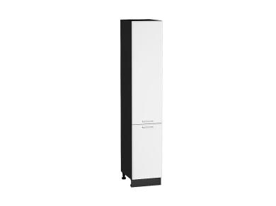 Шкаф пенал Квадро 400 (для верхних шкафов 720) Белый / Graphite