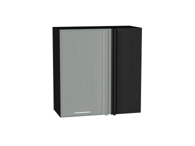 Шкаф верхний прямой угловой Квадро 700 Аквамарин / Graphite