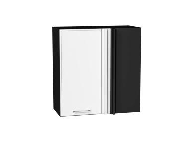 Шкаф верхний прямой угловой Квадро 700 Белый / Graphite