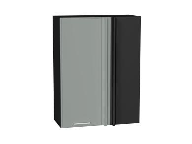 Шкаф верхний прямой угловой Квадро 700Н Аквамарин / Graphite