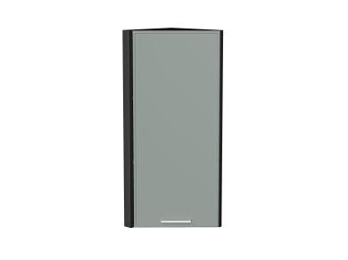 Шкаф верхний торцевой Квадро 300Н Аквамарин / Graphite