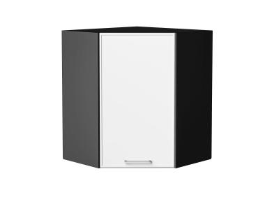 Шкаф верхний угловой Квадро 590 Белый / Graphite