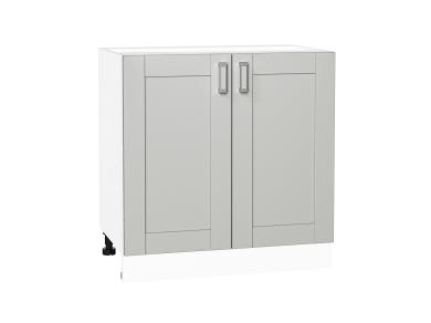 Шкаф нижний Лофт 800 Grey Silk / Белый