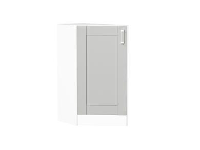 Шкаф нижний торцевой Лофт 300 (прав.) Grey Silk / Белый