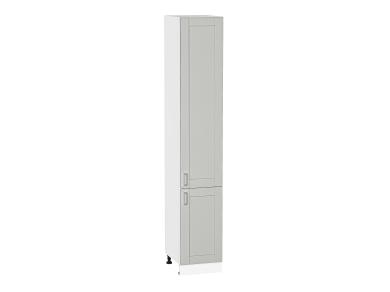 Шкаф пенал Лофт 400Н (для верхних шкафов 920) Grey Silk / Белый