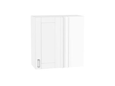 Шкаф верхний прямой угловой Лофт 700 White Silk / Белый