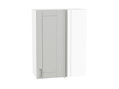 Шкаф верхний прямой угловой Лофт 700Н Grey Silk / Белый