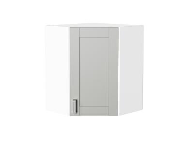 Шкаф верхний угловой Лофт 590 Grey Silk / Белый