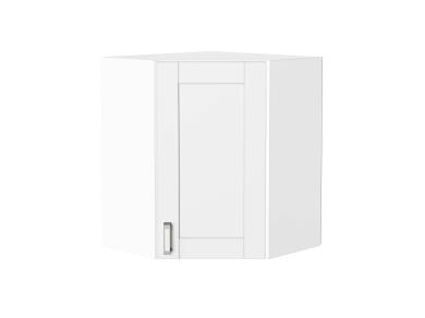 Шкаф верхний угловой Лофт 590 White Silk / Белый