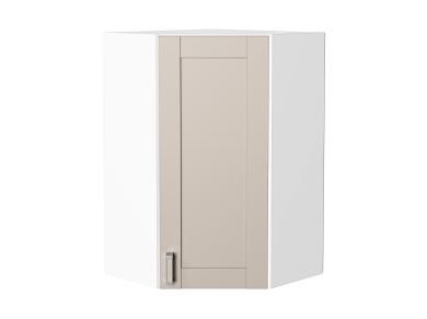 Шкаф верхний угловой Лофт 590Н Cream Silk / Белый