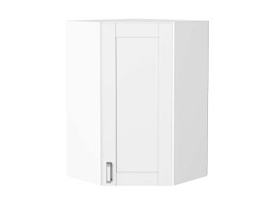 Шкаф верхний угловой Лофт 590Н White Silk / Белый