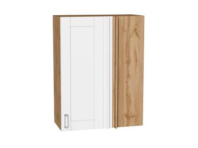 Шкаф верхний прямой угловой Лофт 700Н White Silk / Дуб Вотан