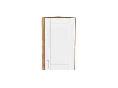 Шкаф верхний торцевой Лофт 300 White Silk / Дуб Вотан