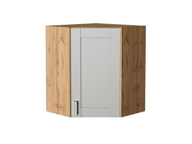 Шкаф верхний угловой Лофт 590 Grey Silk / Дуб Вотан