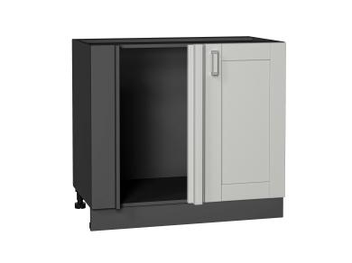 Шкаф нижний угловой Лофт 990М Grey Silk / Graphite