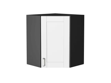 Шкаф верхний угловой Лофт 590 White Silk / Graphite